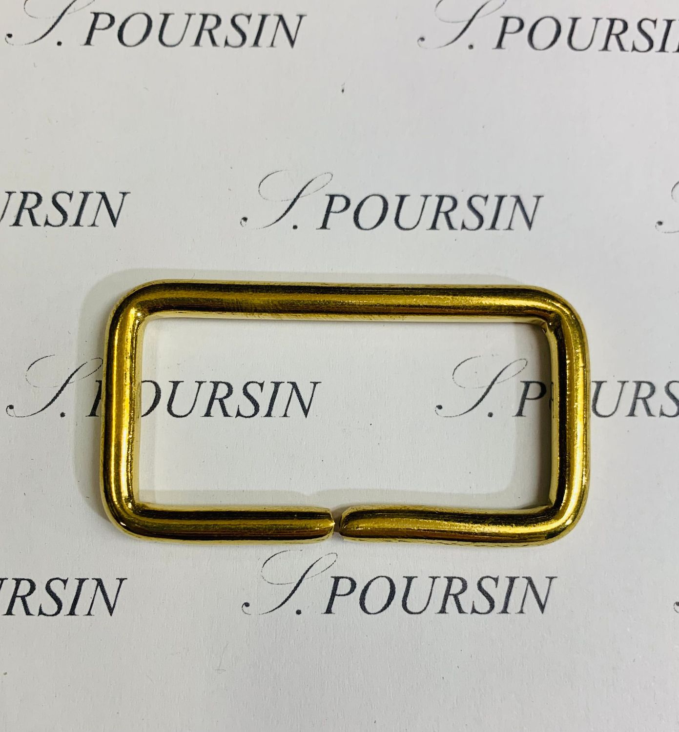 Passant 45x22 44 Non Soudé Laiton Poli Bille - lot de 5 pièces