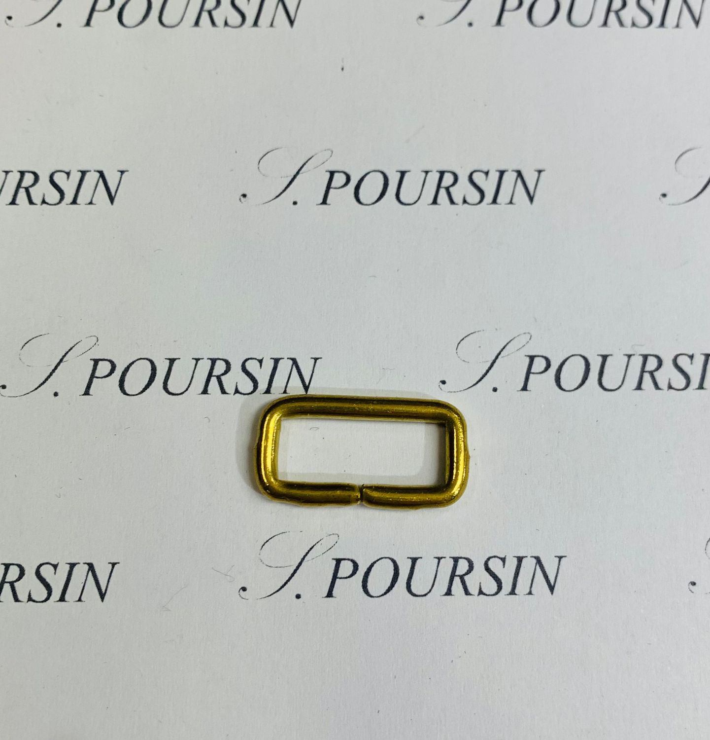 Passant 18x7 27 Non Soudé Laiton Poli Bille - lot de 10 pièces