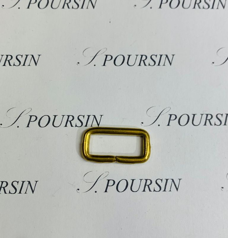 Passant 18x7 27 Non Soudé Laiton Poli Bille - lot de 10 pièces