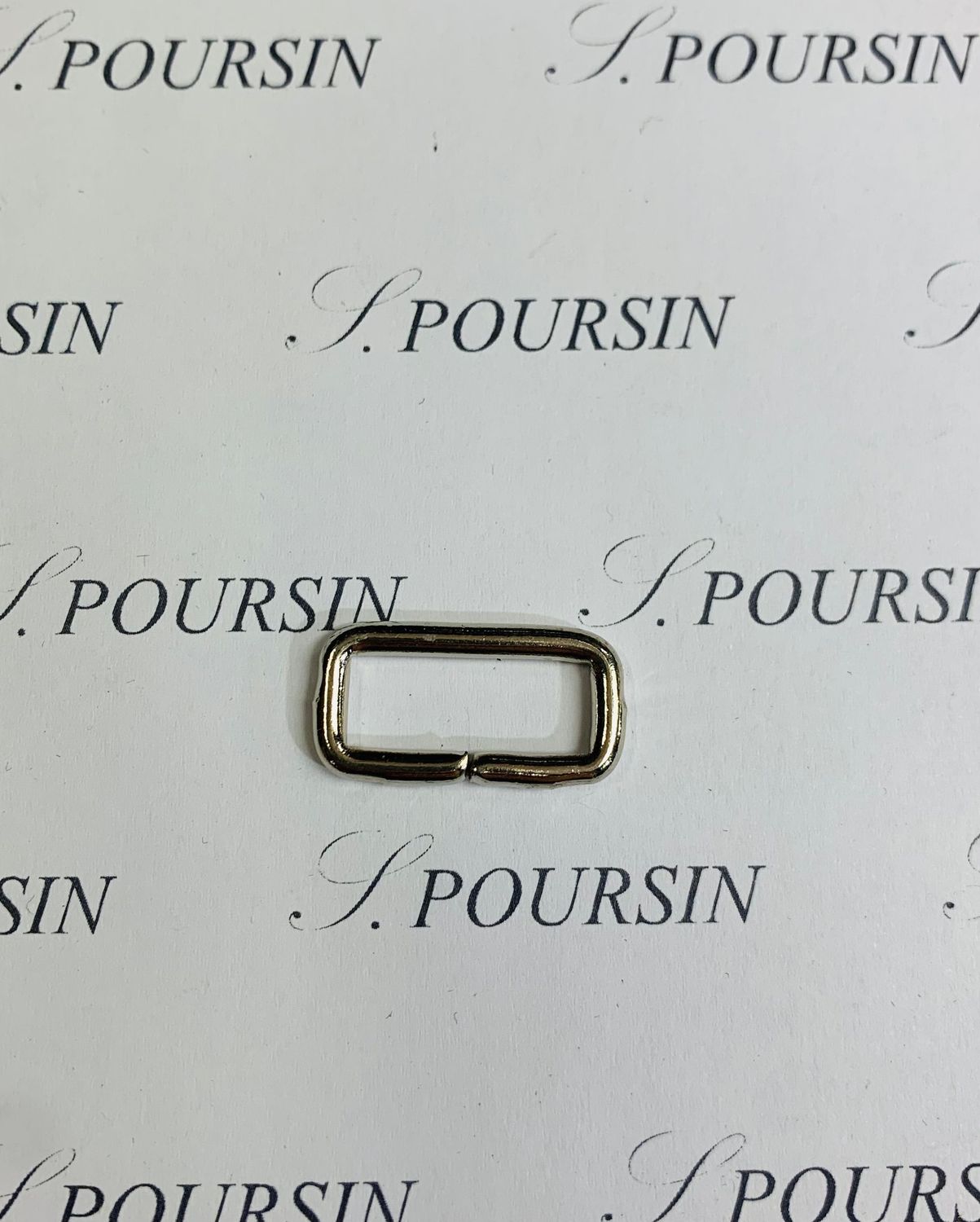 Passant 18x7 27 Non Soudé Laiton Poli Bille Nickel - lot de 10 pièces