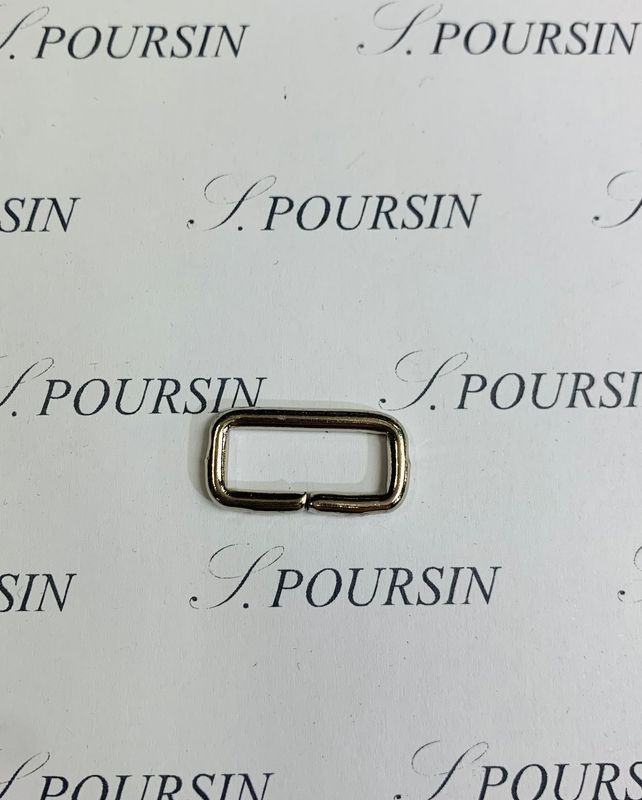 Passant 18x7 27 Non Soudé Laiton Poli Bille Nickel - lot de 10 pièces