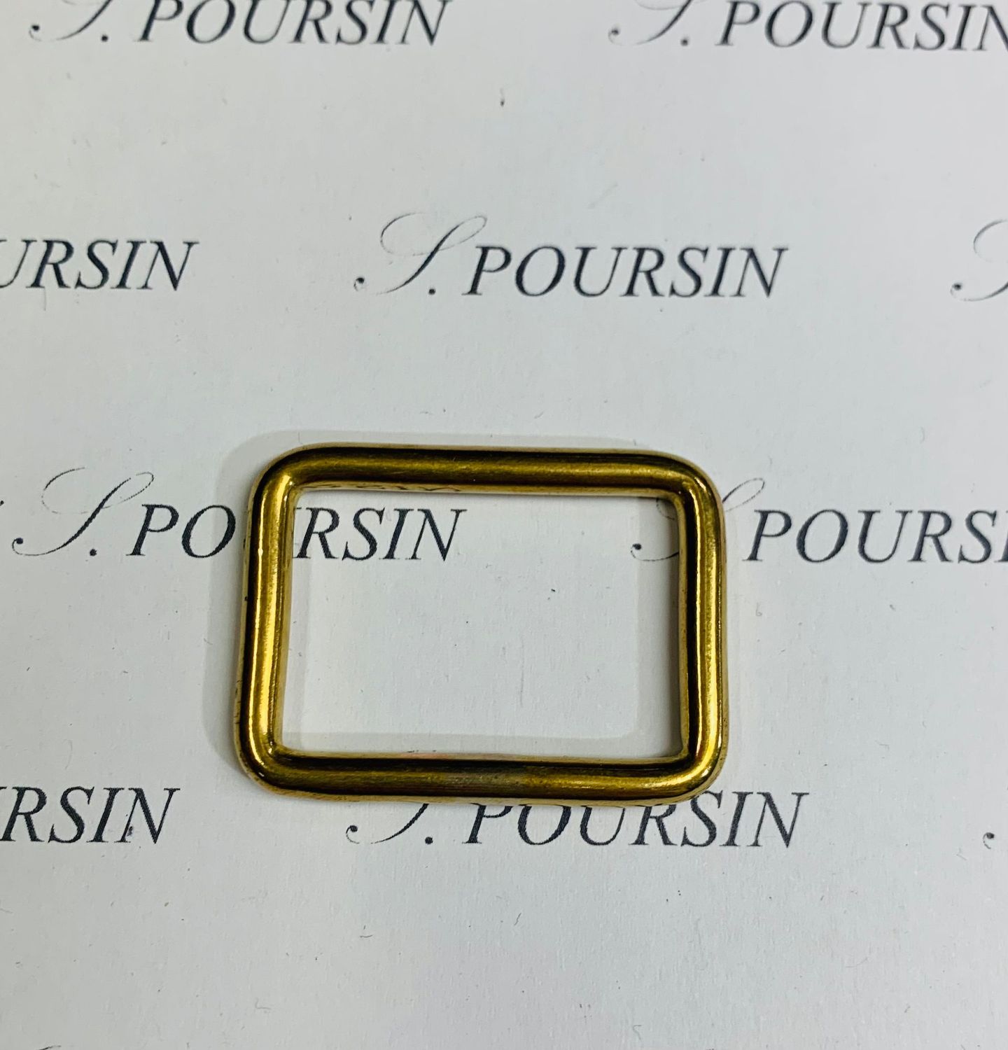 Passant 30x20 39 Soudé Laiton Poli Bille - lot de 10 pièces