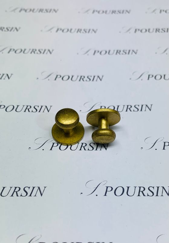 Bouton BTV 10,5x12x15 à Vis non fendue 15x6 Laiton Verni Mat - Bonne Affaire! - lot de 10 pièces