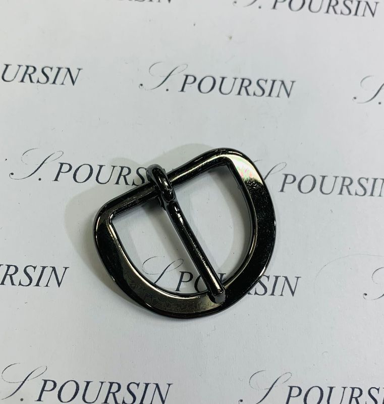 Boucle 28/25mm Soudée 1 Ardillon Laiton Nickel Noir Verni - Bonne Affaire! - lot de 5 pièces