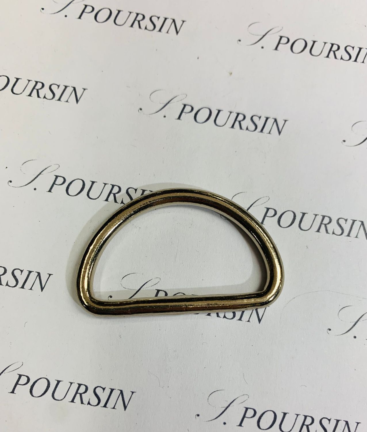 Dé 1/2 Rond 35x39 Long Soudé Laiton Poli Bille Nickel -  Bonne Affaire! - lot de 5 pièces