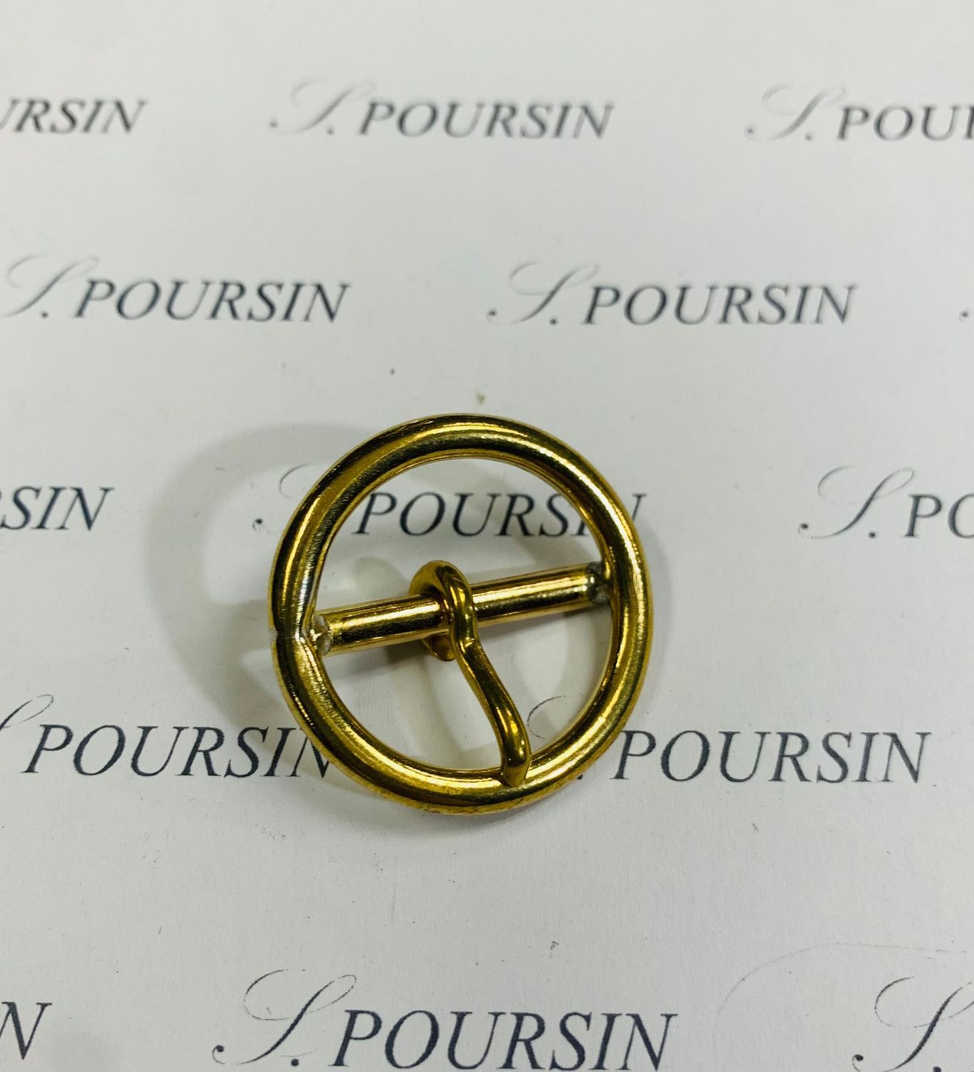Boucle 258/25 3.9 Cambré Laiton Poli Bille - lot de 4 pièces