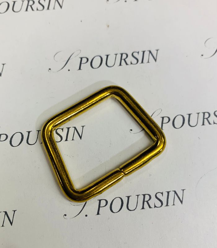 Trapèze 25x20 39 Non Soudé Laiton Poli Bille - lot de 10 pièces