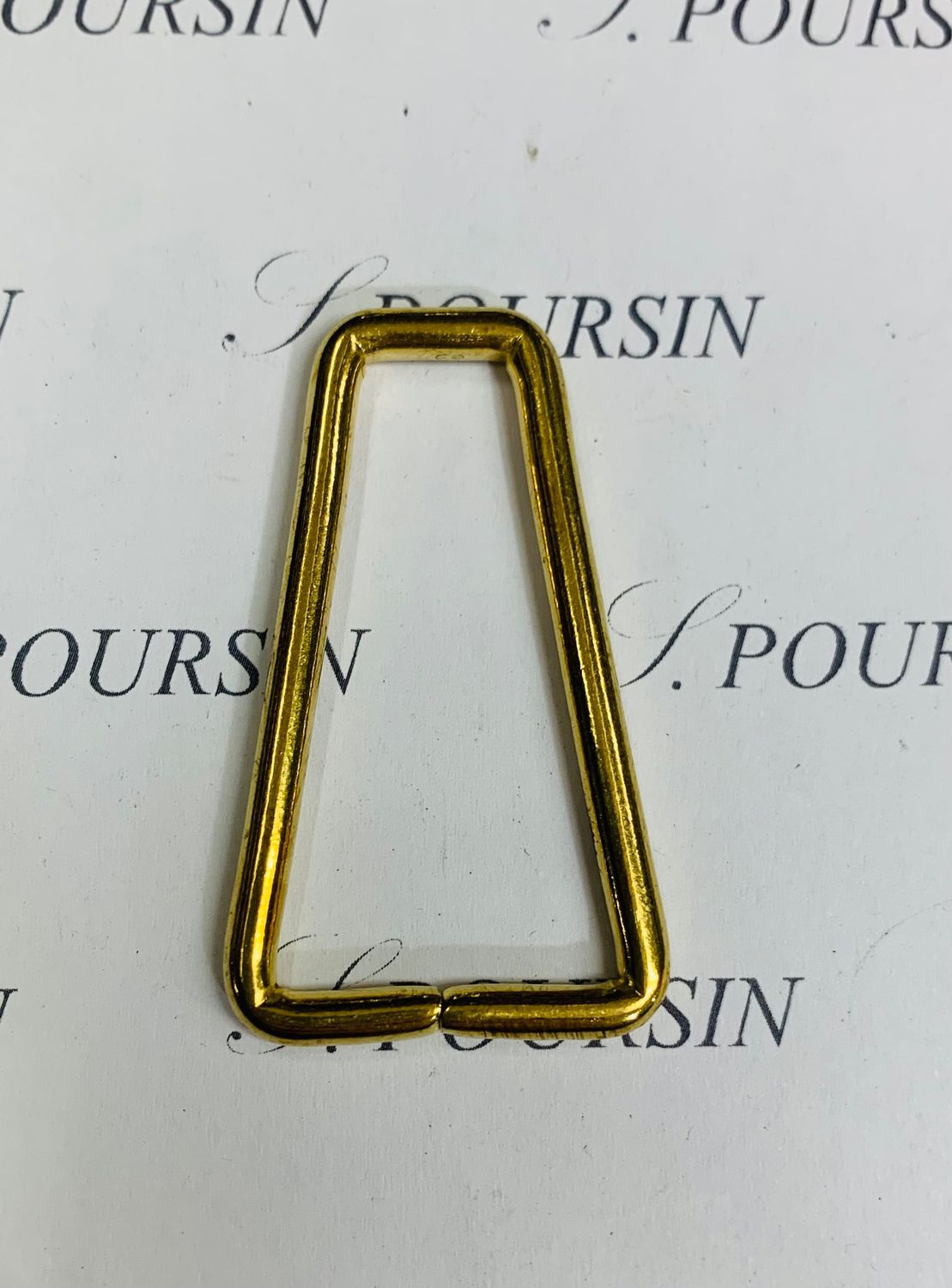 Trapèze 40x20 39 Non Soudé Laiton Poli Bille - lot de 10 pièces