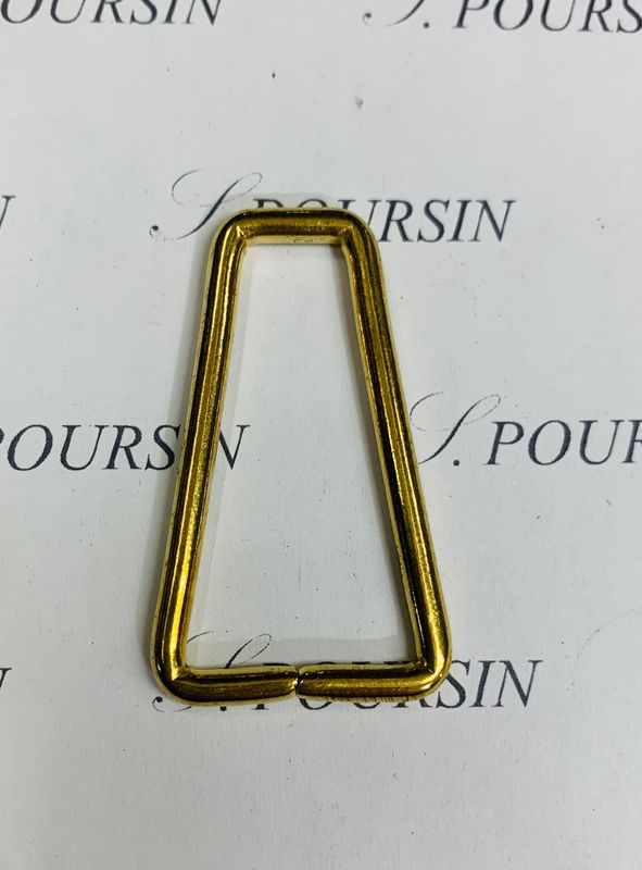 Trapèze 40x20 39 Non Soudé Laiton Poli Bille - lot de 10 pièces