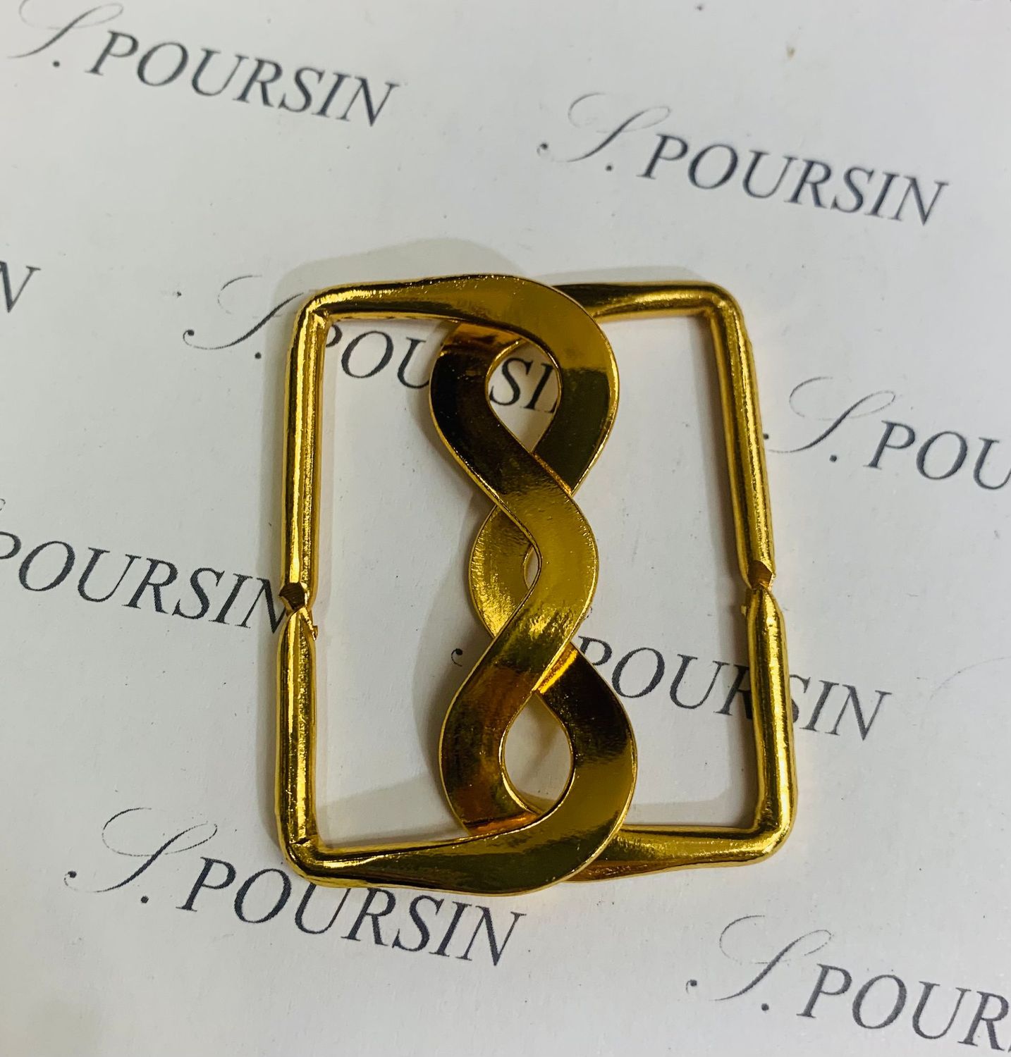 Agrafe 305/40 Non Soudée Laiton Poli Doré 2N Verni - lot de 2 pièces