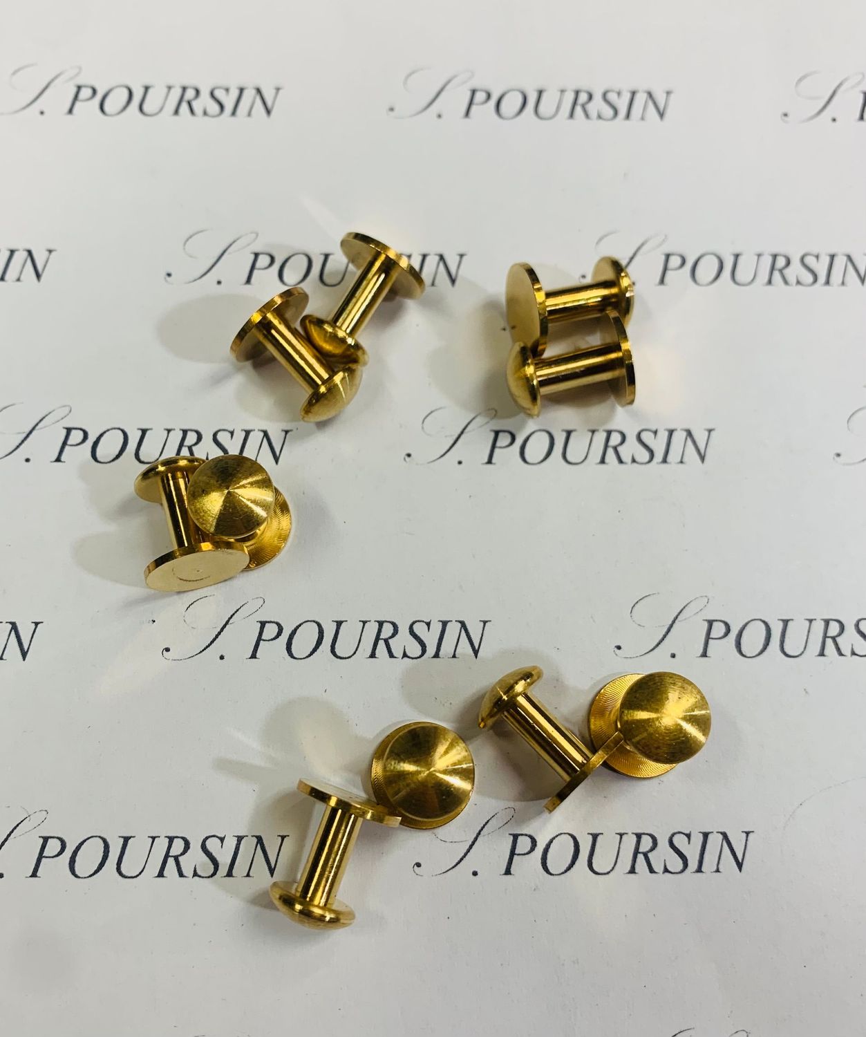 Bouton Double 11X13X9  Laiton  - lot de 10 pièces