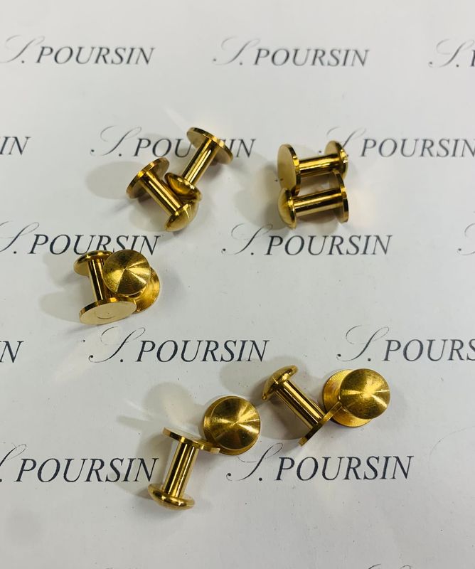 Bouton Double 11X13X9  Laiton  - lot de 10 pièces