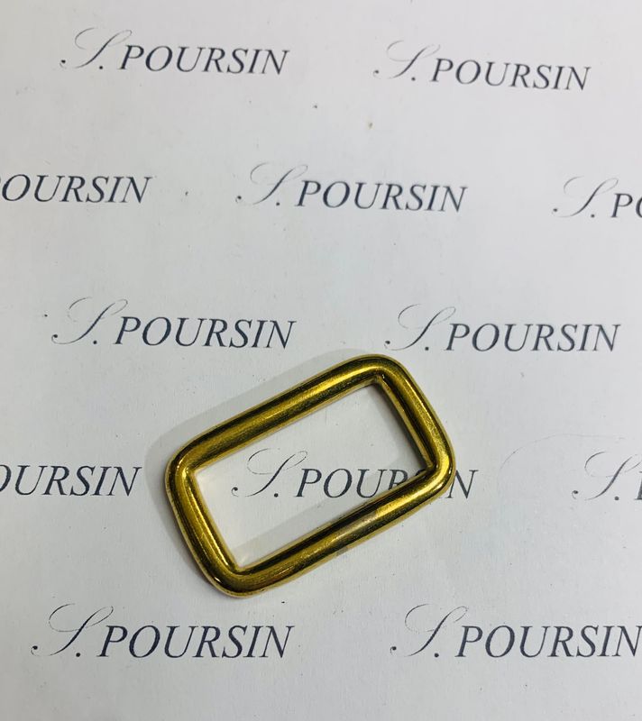 Passant 30x15 49 Soudé Laiton Poli Bille - lot de 10 pièces