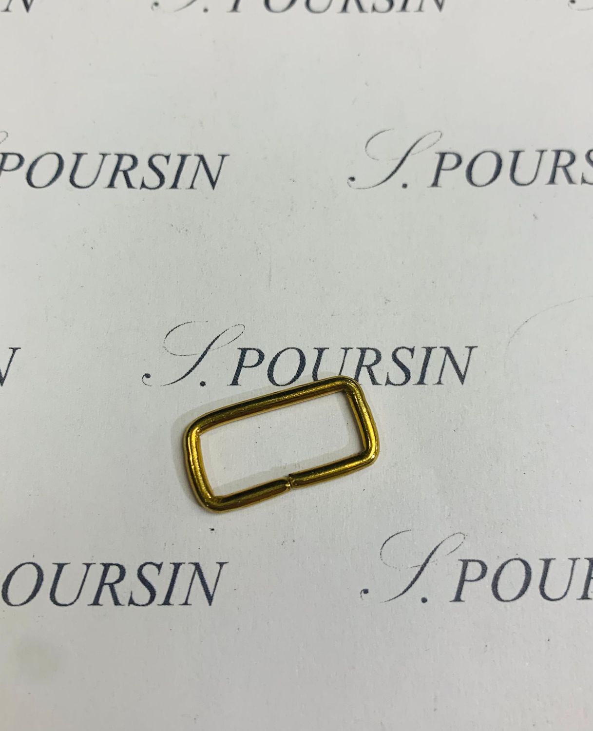Passant 16x7 18 Non Soudé Laiton Poli Bille - lot de 10 pièces