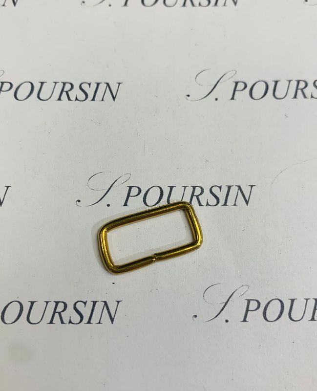 Passant 16x7 18 Non Soudé Laiton Poli Bille - lot de 10 pièces
