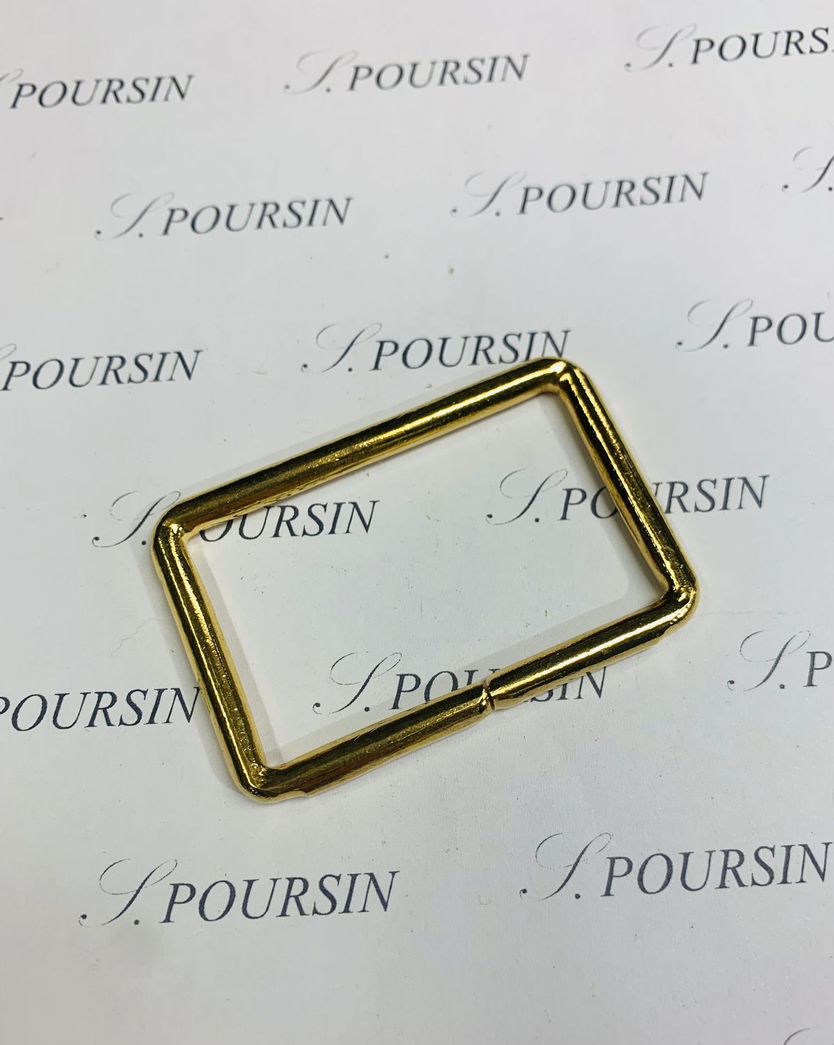 Passant 50x30 44 Non Soudé Laiton Poli Bille Doré 2N Verni -  lot de 5 pièces