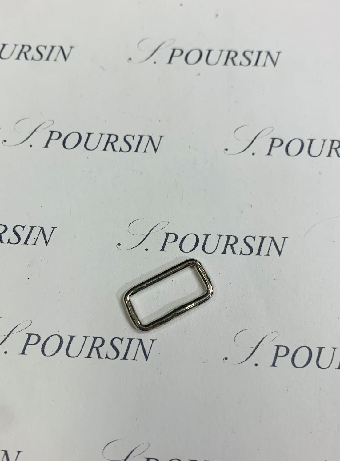 Passant 14x07 18 Soudé Laiton Poli Bille Nickel - lot de 10 pièces