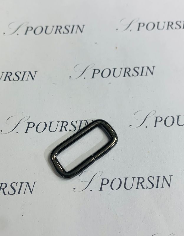 Passant 20x7 30 Non Soudé Laiton Poli Bille Nickel Noir Verni - lot de 10 pièces