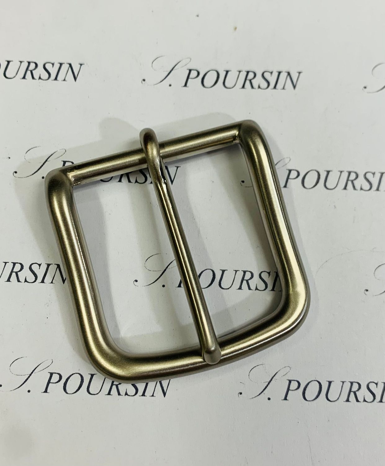 Boucle Lyre 35 Laiton Poli Main Nickel Brossé - 1 pièce