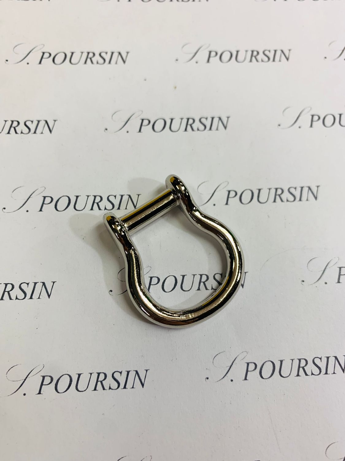 Manillon 15mm Laiton Poli Bille Nickel - lot de 2 pièces