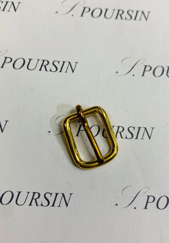 Boucle Lyre 10mm en fil soudé - Laiton Poli Bille - lot de 5 pièces