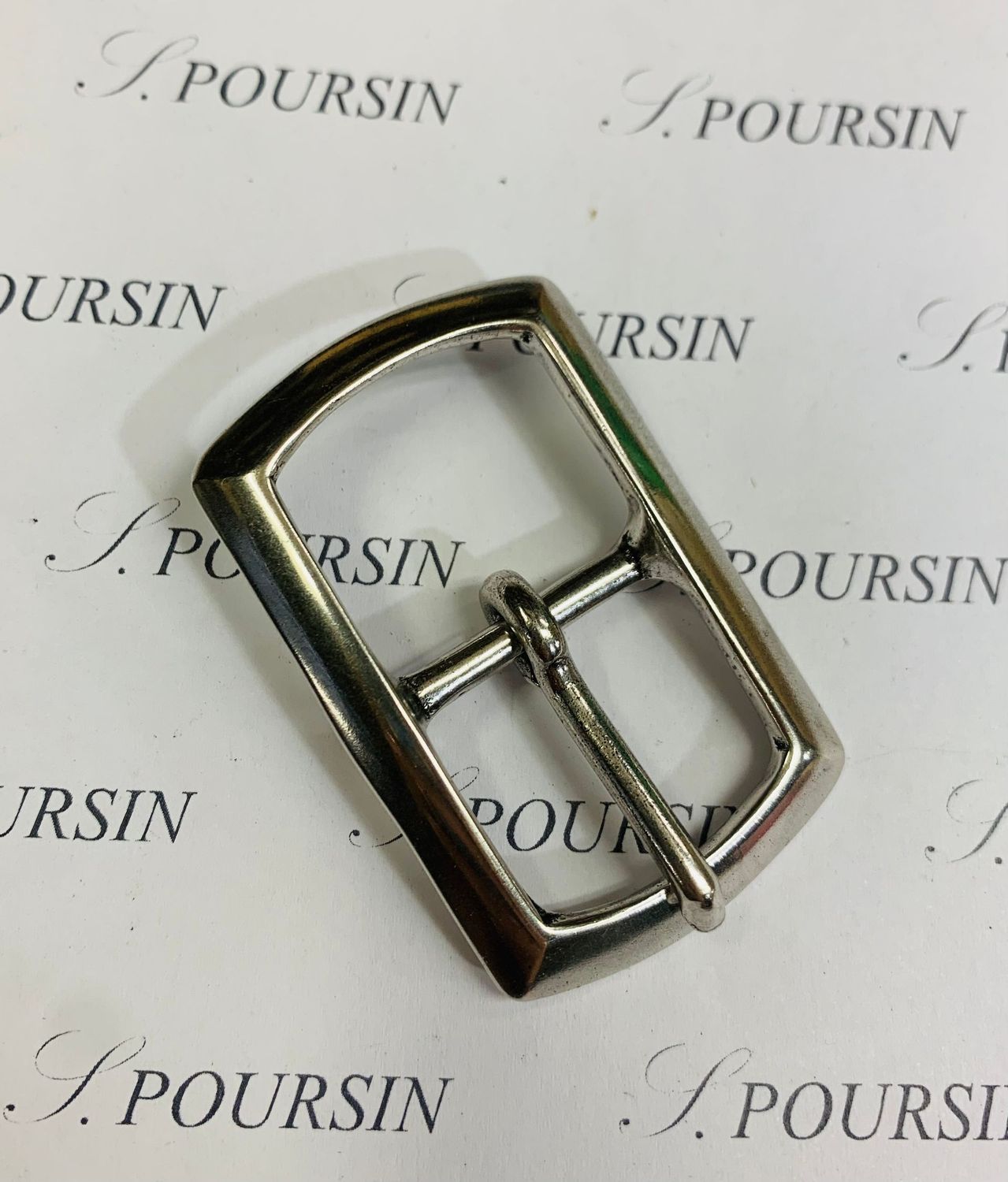 Boucle 38/25 Laiton Vieil Argent Clair Verni - lot de 2 pièces