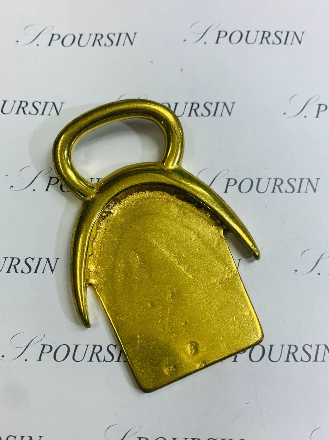 Croissant de Mantelet 50 Laiton Poli Bille - 1 pièce