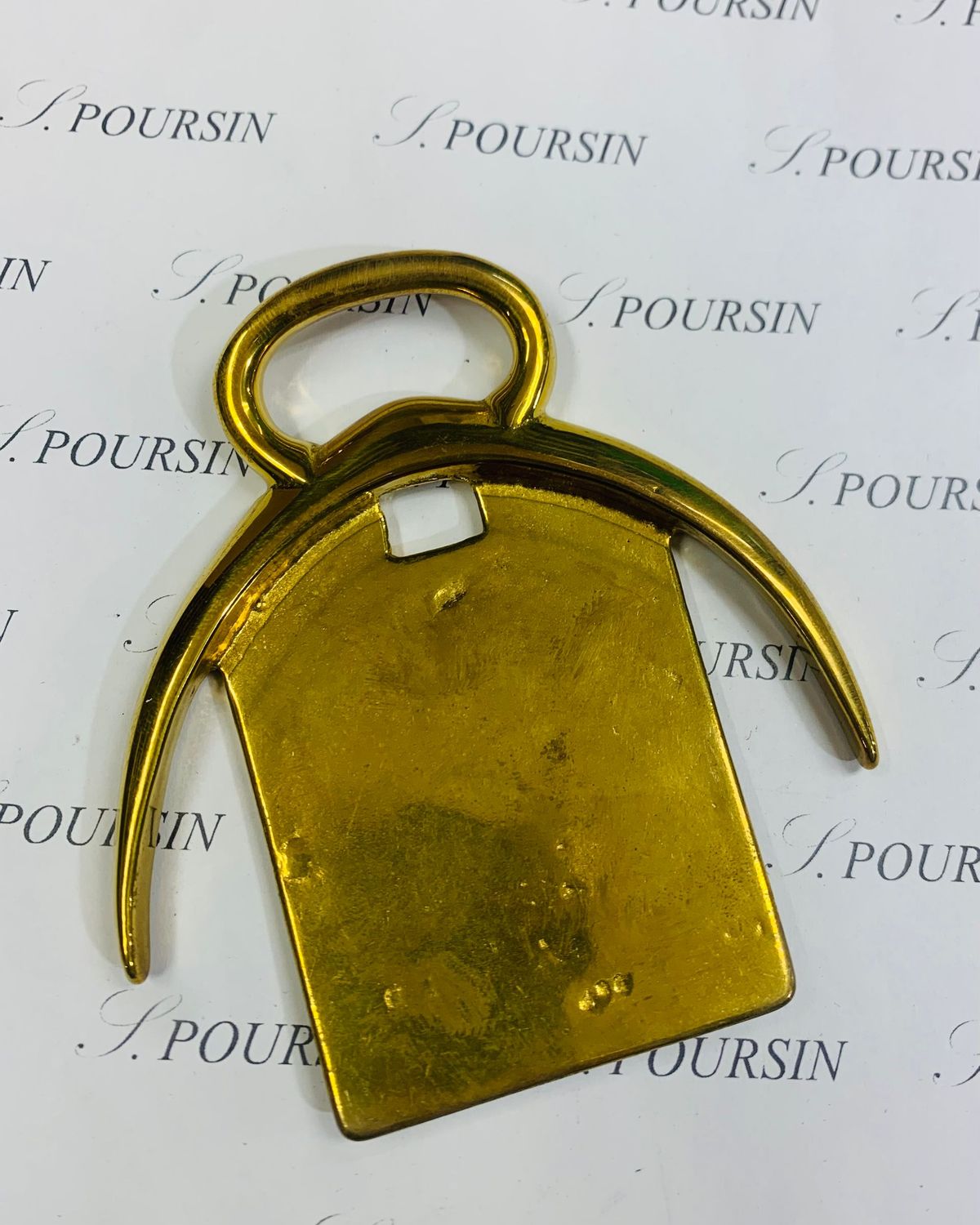 Croissant de Mantelet 85 Laiton Poli Bille - 1 pièce