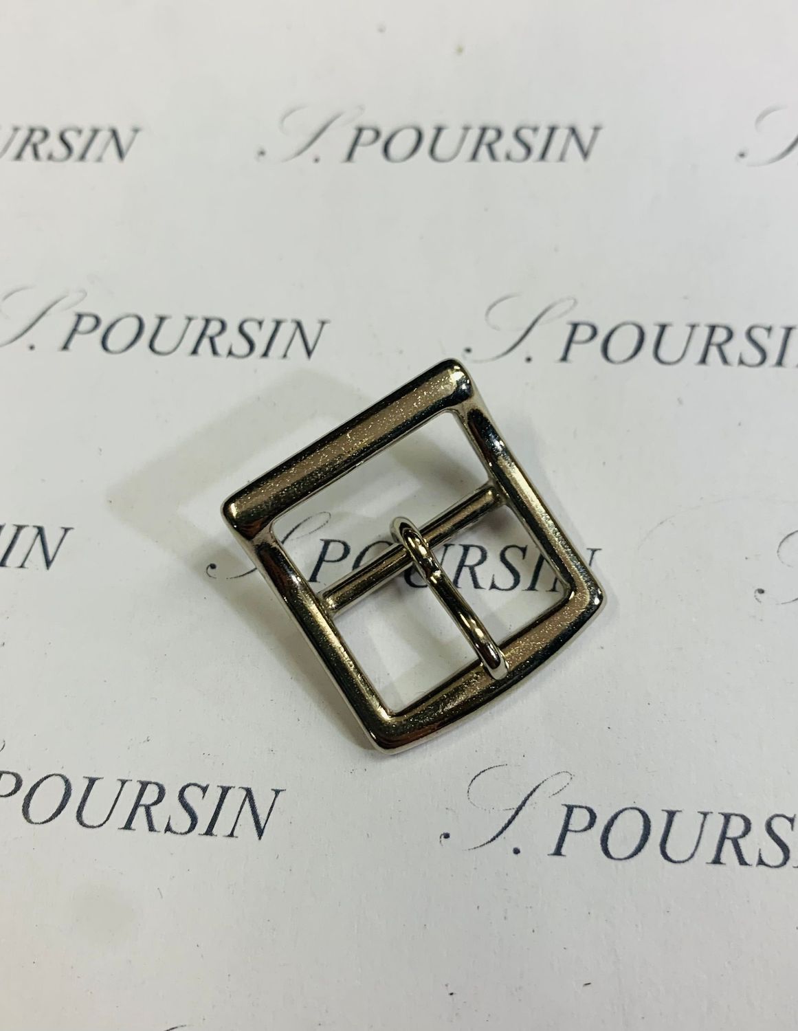 Boucle Vélo 18mm Laiton Poli Bille Nickel - lot de 4 pièces