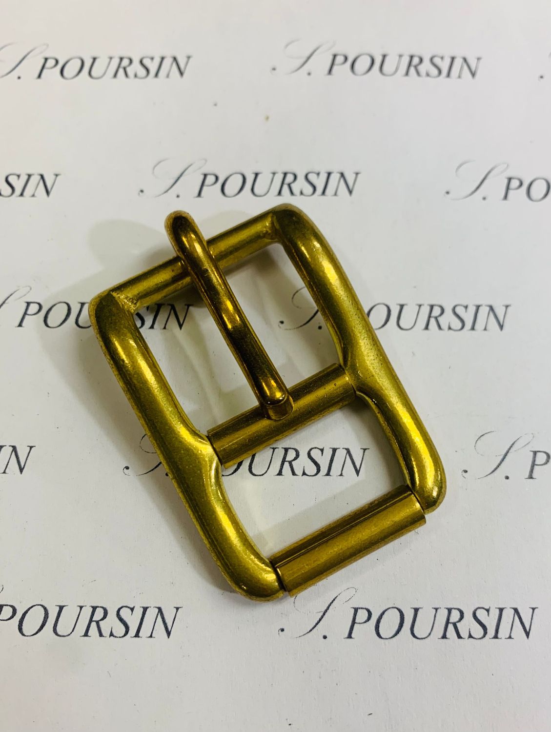 Boucle sous-ventrière double SVD 23mm  Laiton Poli Bille - 1 pièce