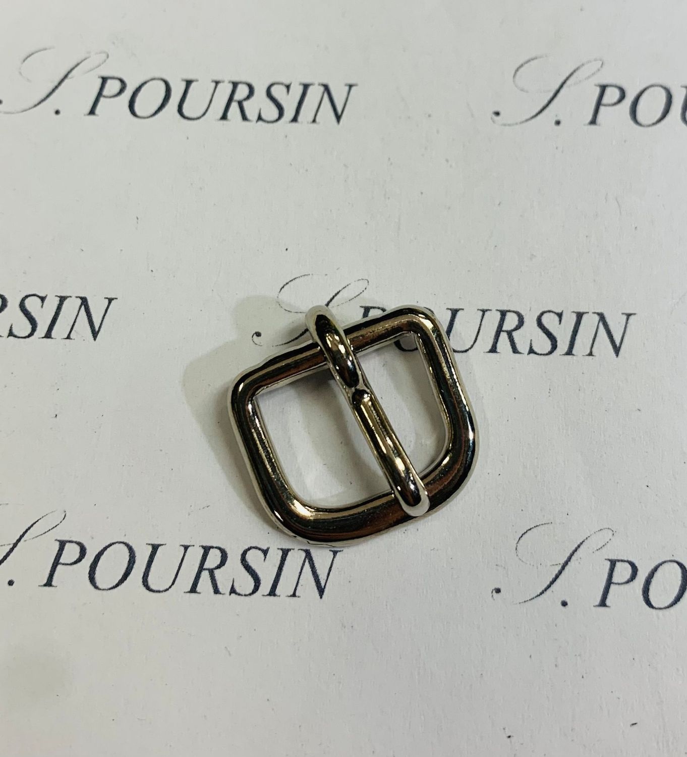 Boucle de Bride 14 CH Fil S Laiton Poli Bille Nickel - lot de 5 pièces