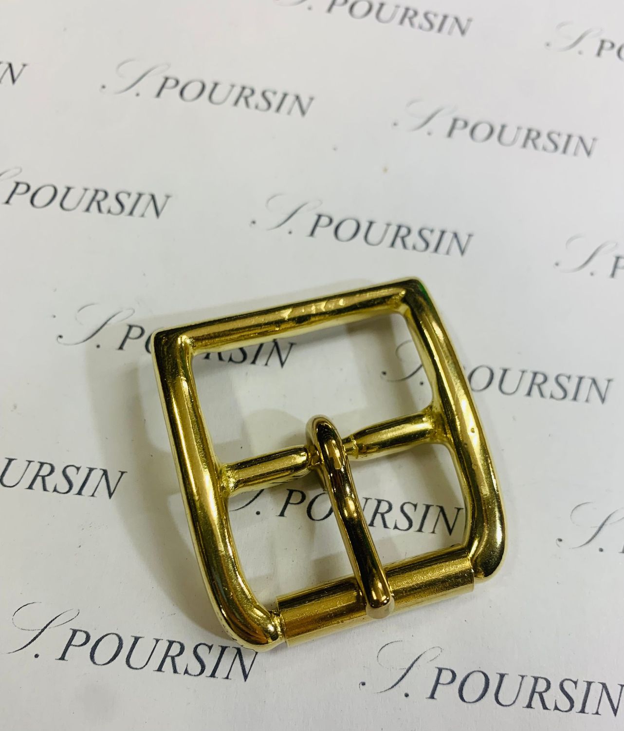 Boucle Etrivière 30mm à Rouleau Laiton Poli Bille - lot de 2 pièces