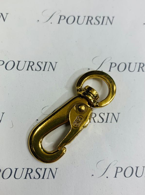 Mousqueton Plat Crochet 45 Acier Doré Verni - Bonne Affaire! - lot de 2 pièces