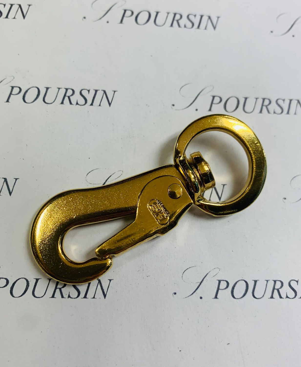 Mousqueton Plat Crochet 55 Acier Doré Verni - Bonne Affaire! - lot de 2 pièces