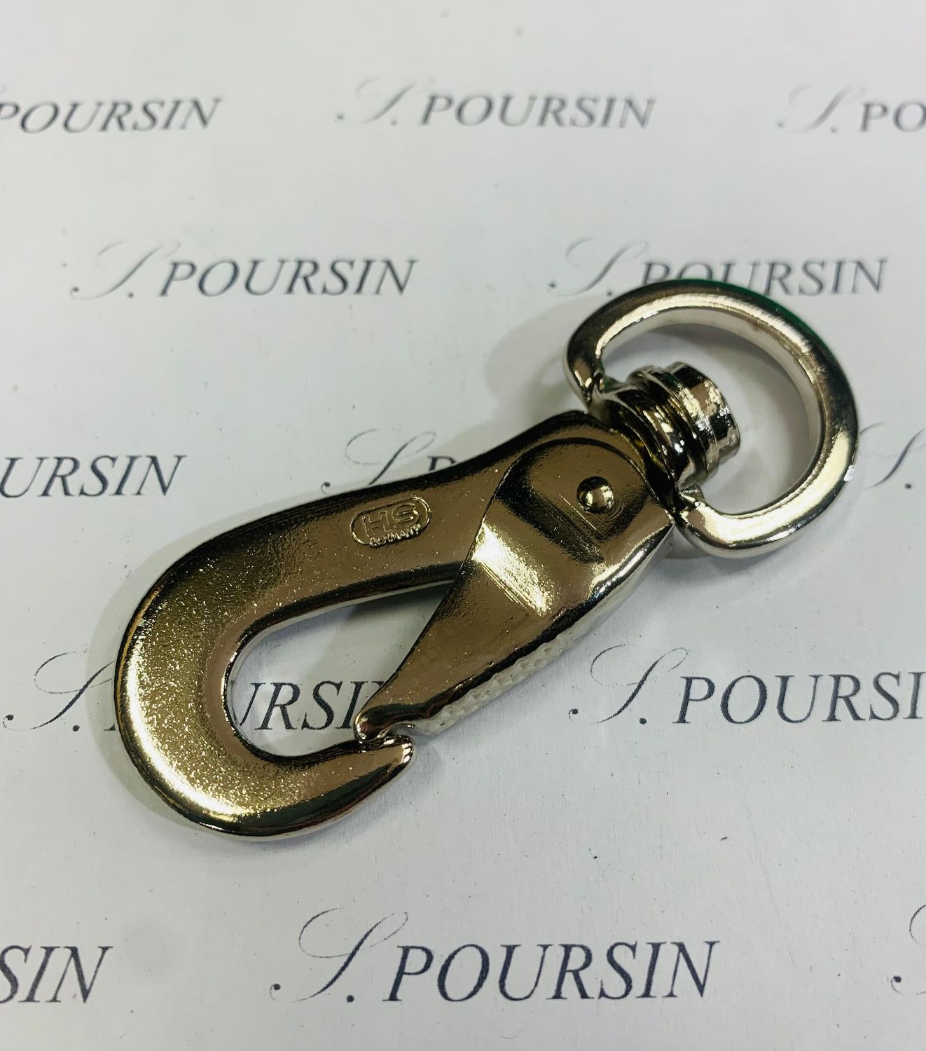 Mousqueton Plat Crochet 75 Acier Nickel - Bonne Affaire! - lot de 2 pièces