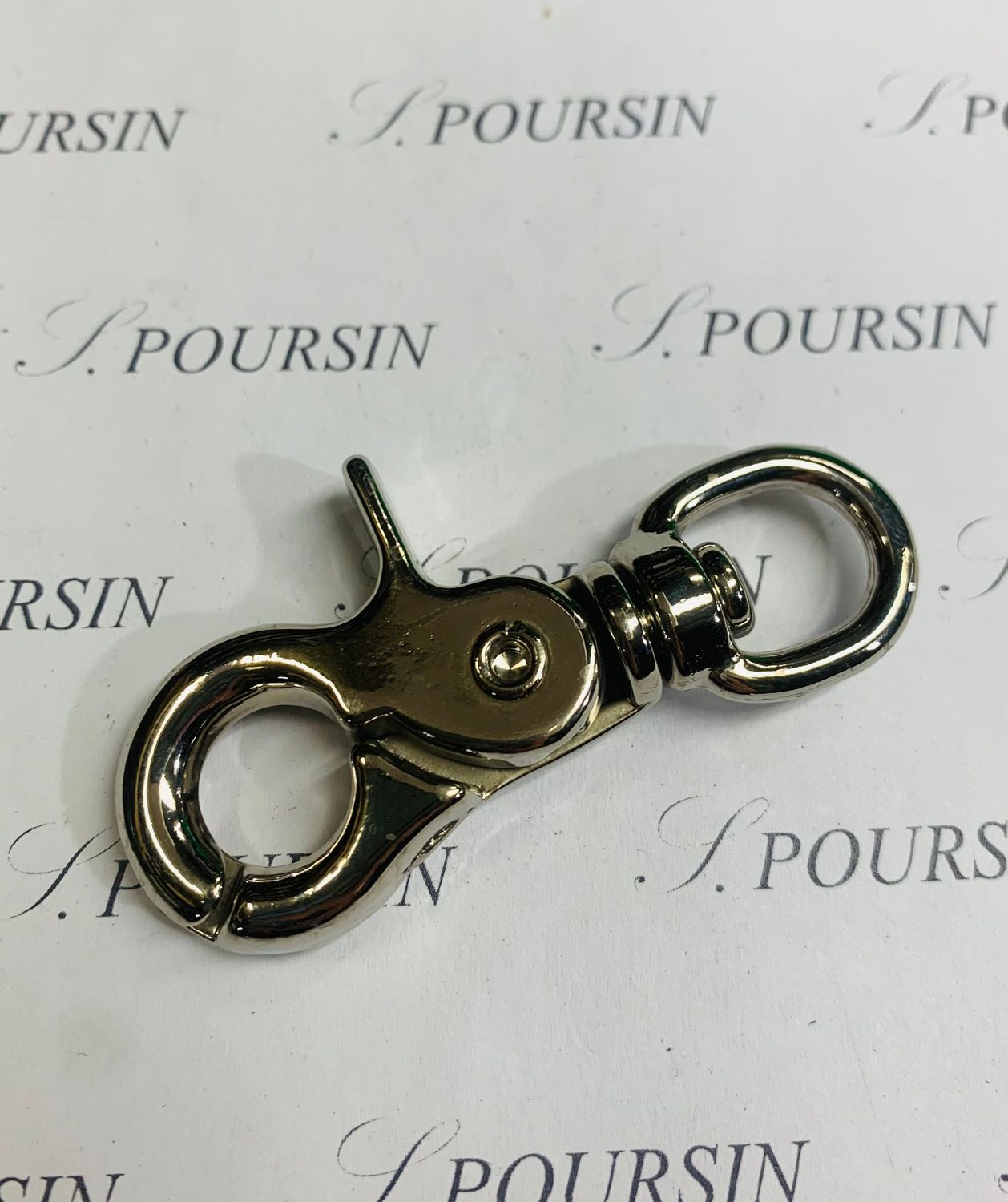 Mousqueton 685-65/12 Laiton Nickel  - lot de 2 pièces