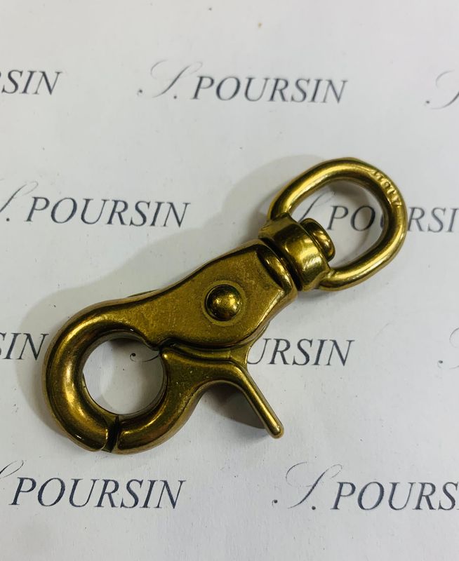 Mousqueton 685-65/12 Laiton Poli Bille - Bonne Affaire! - lot de 2 pièces