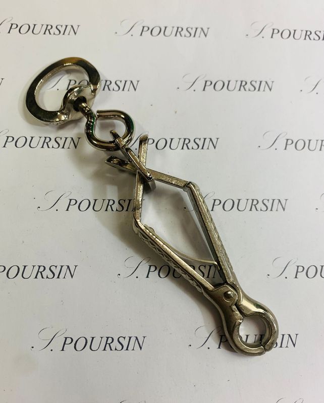 Mousqueton à Pince 80x20mm Acier Nickel - Bonne Affaire! - lot de 2 pièces