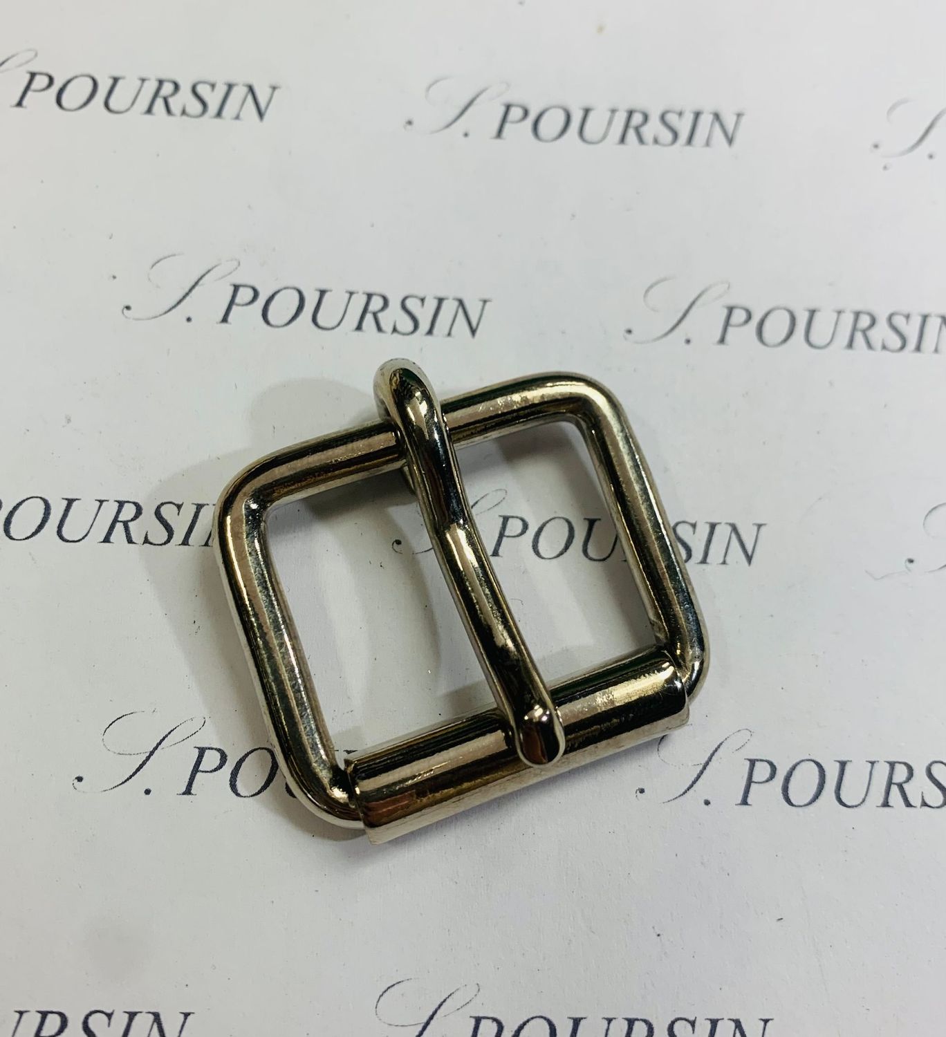 Boucle à Rouleau Soudée 30x4.9 CH Laiton Poli Bille Nickel - lot de 5 pièces
