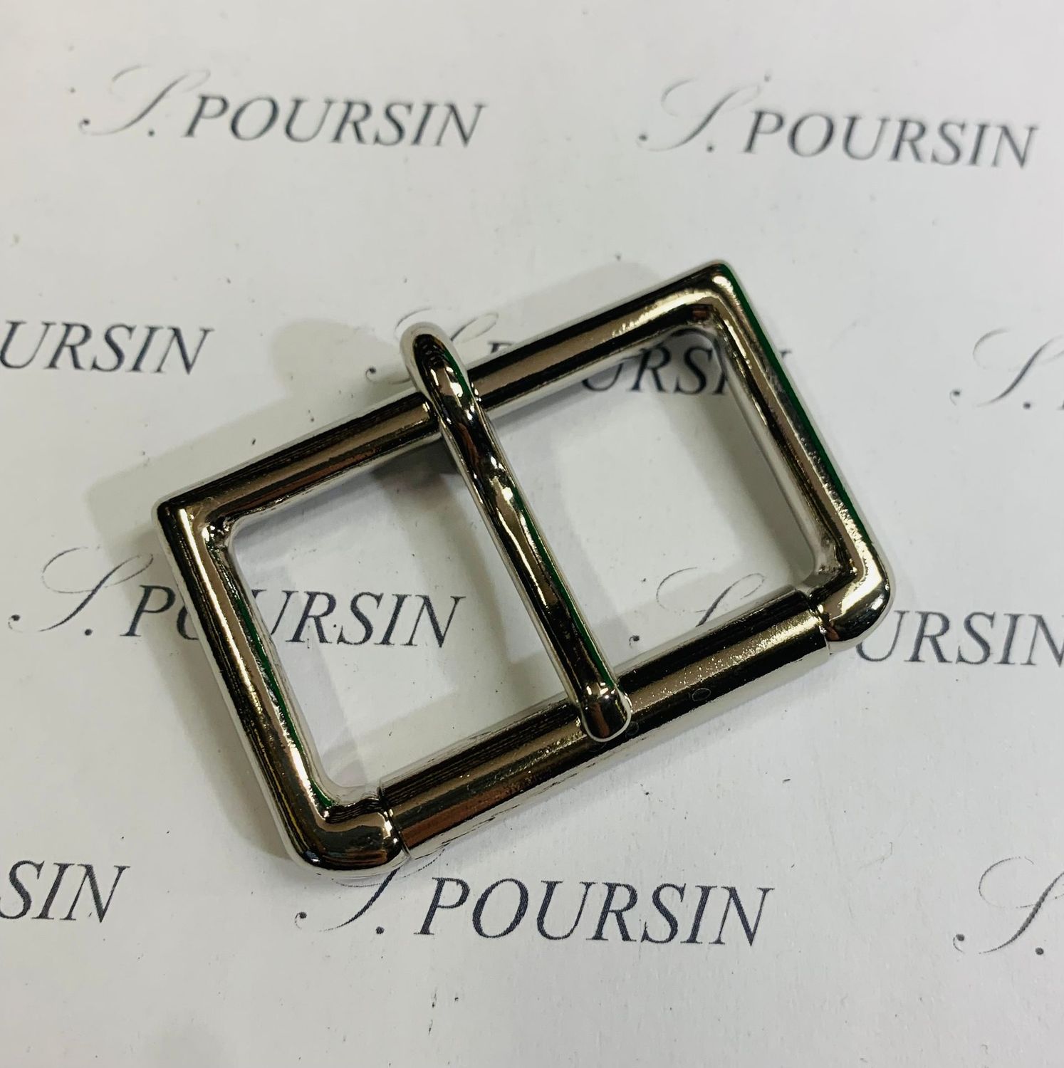 Boucle Anglaise 40mm CH Laiton Poli Bille Nickel - lot de 2 pièces