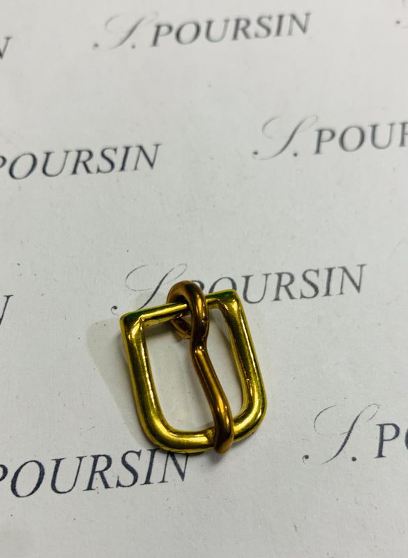 Boucle Lyre 10mm CH Laiton Poli Bille - lot de 4 pièces