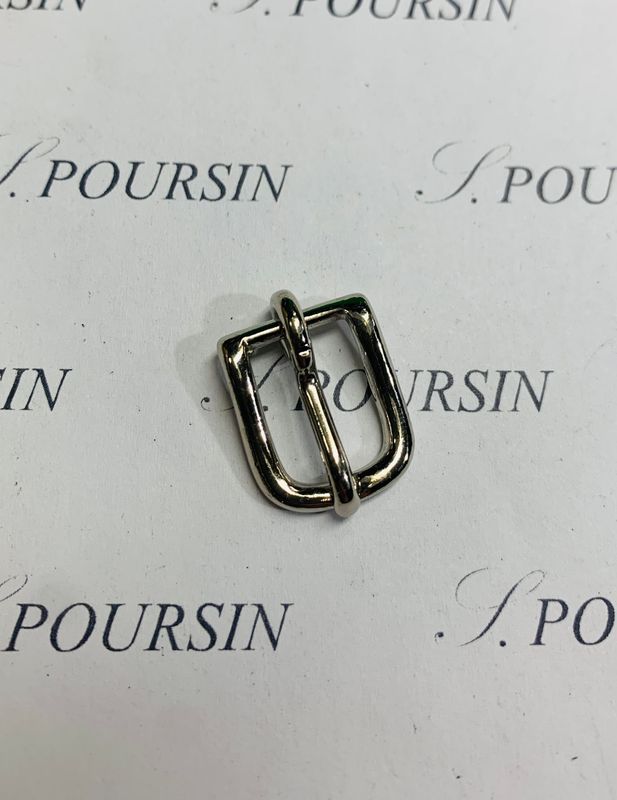 Boucle Lyre 10mm CH Laiton Poli Bille Nickel - lot de 4 pièces