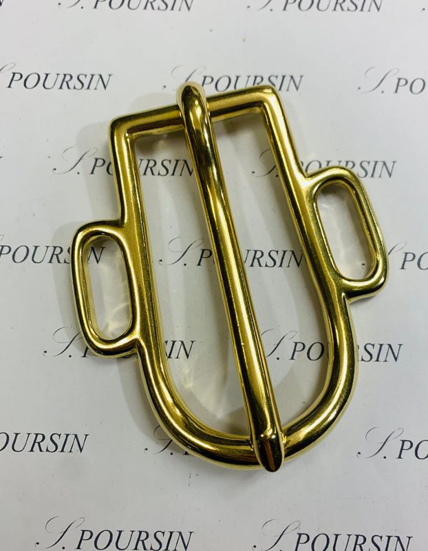 Boucle Mancelle JA 32mm CH Laiton Poli Bille  - 1 pièce