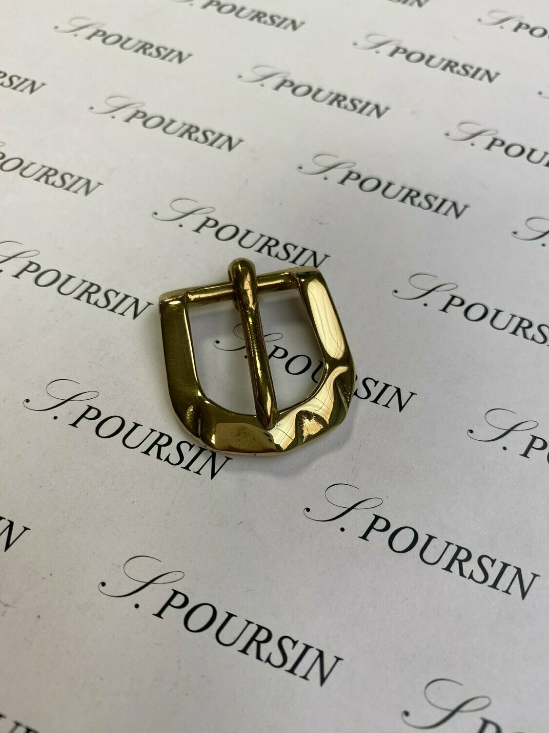 Boucle Facette 20mm Laiton Poli - lot de 2 pièces