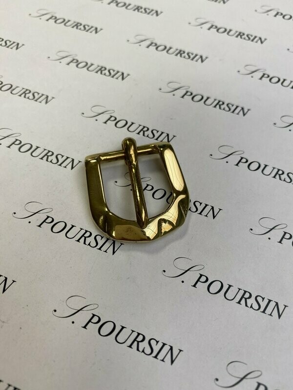 Boucle Facette 20mm Laiton Poli - lot de 2 pièces