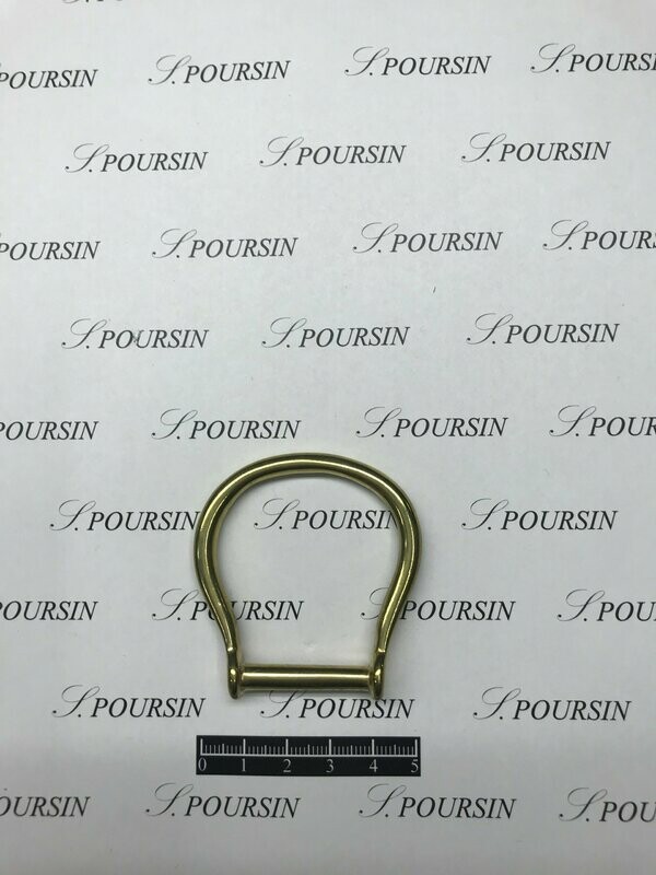 Manillon 30mm Laiton Poli Bille - lot de 2 pièces