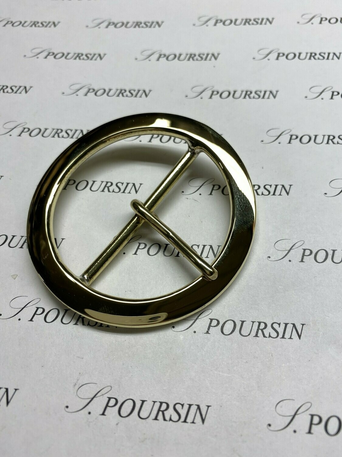Boucle 258/55 Bis Plate Laiton Poli Main - lot de 1 pièce