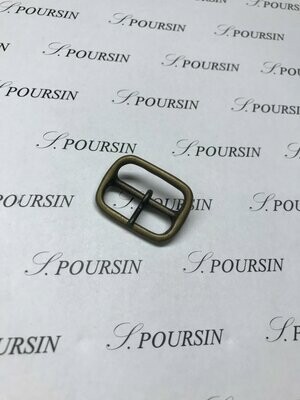Boucle Guetre 25mm 1 Ardillon Laiton Bronzé Antic Verni - lot de 2 pièces