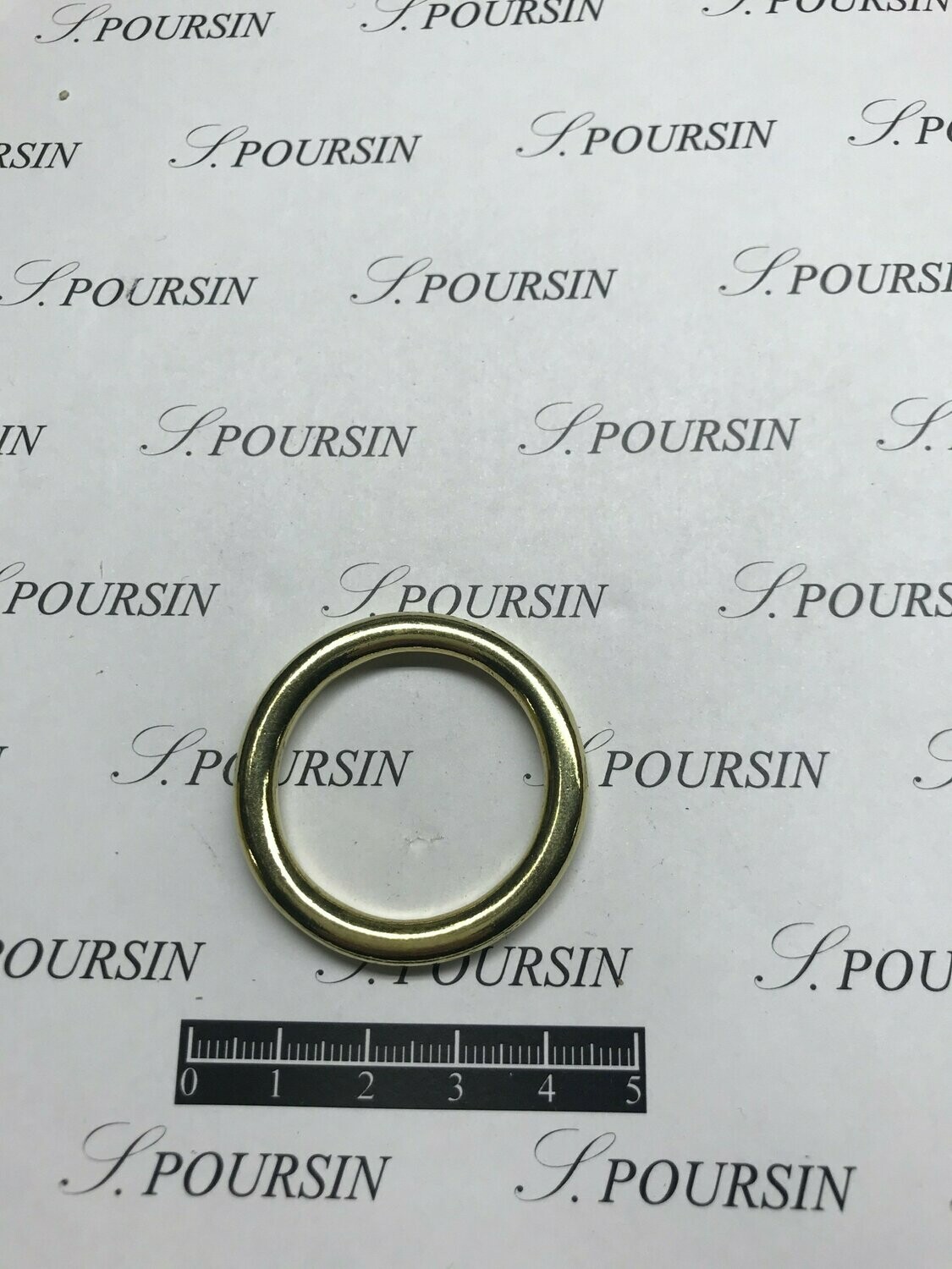 Anneau Fondu 30mm Laiton Poli Bille - lot de 2 pièces