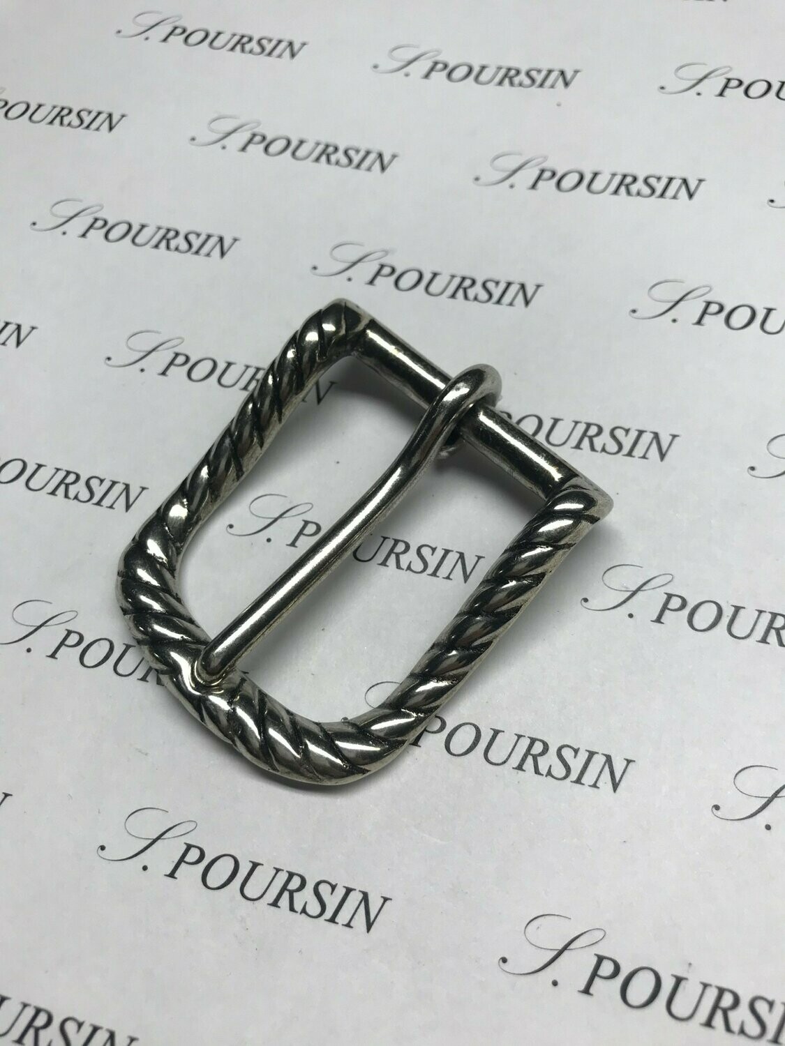 Boucle 389/35 Laiton Poli Bille Vieil Argent Clair Verni - lot de 1 pièce